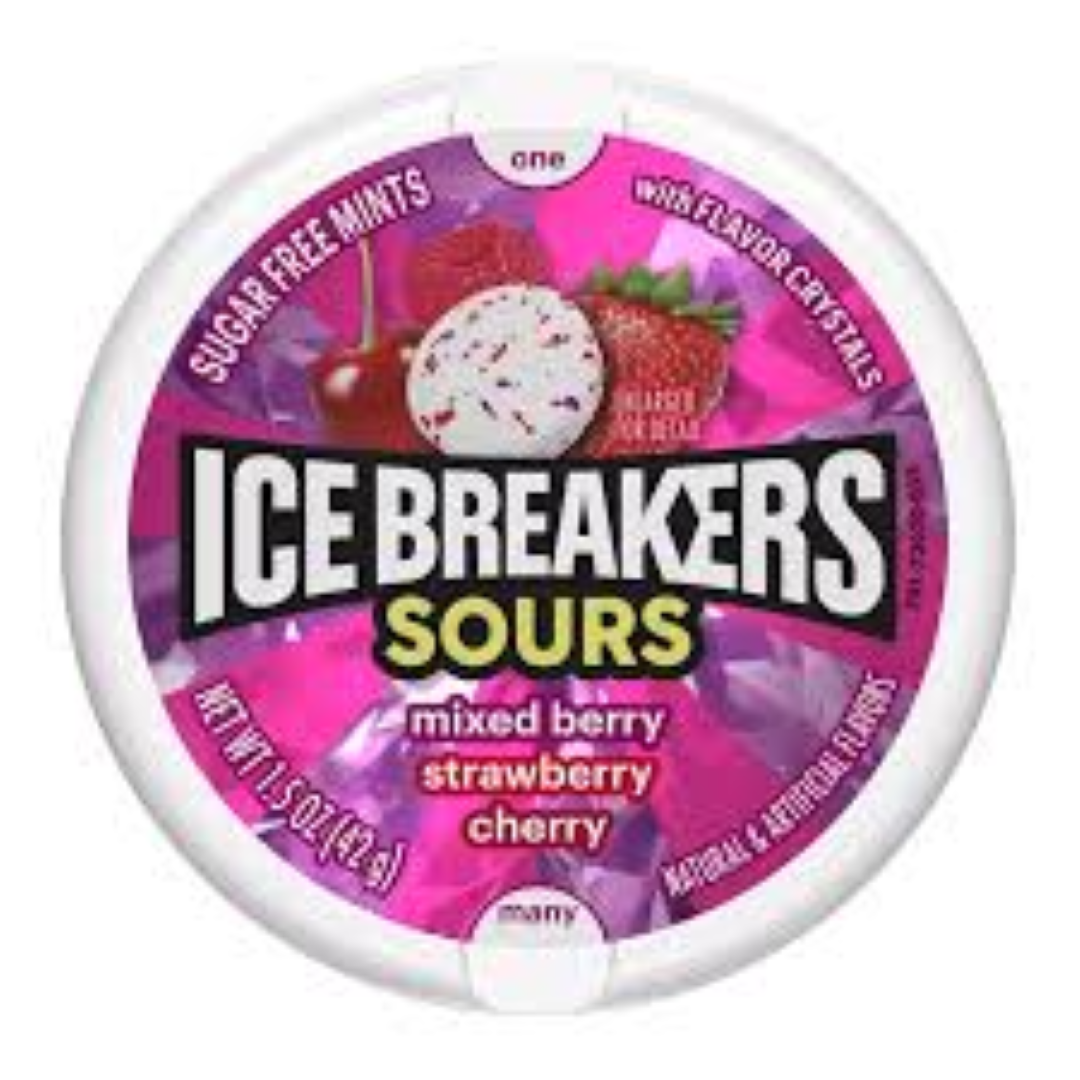 ICE BREAKERS SOURS  MIXED BERRY42G